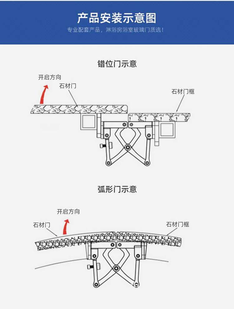 干掛石材重型暗藏鉸鏈不銹鋼消防栓隱形門管井門厚門二維可調(diào)合頁 -